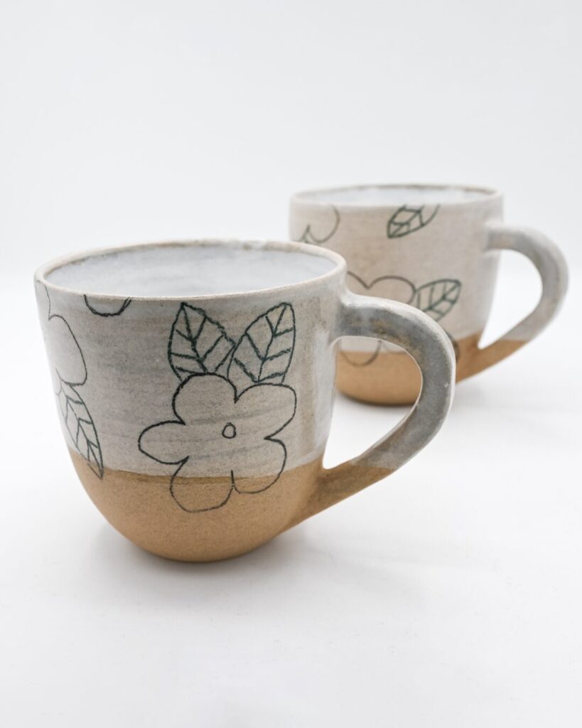 Maxi mug fleuri